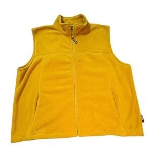 Cabela's Fleece Vest Yellow 2XL Tall Full‎ Zip